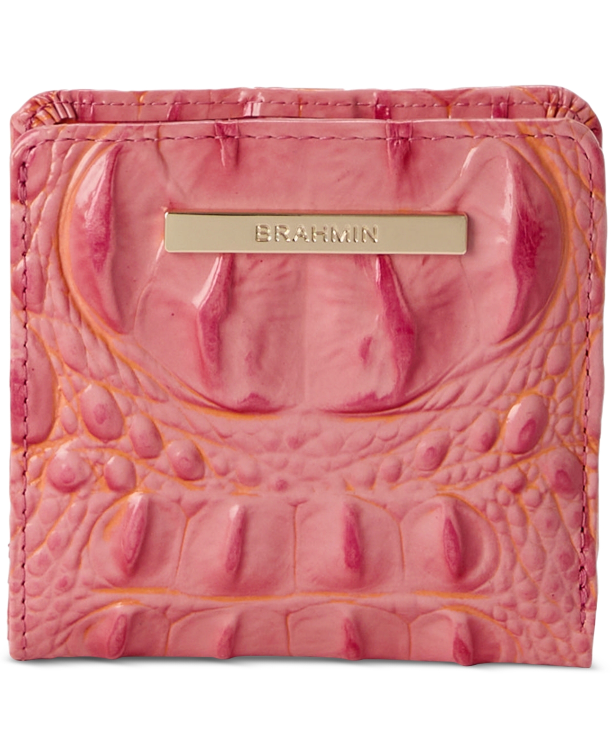 Jane Melbourne Embossed Leather Wallet - Coral Snapdragon