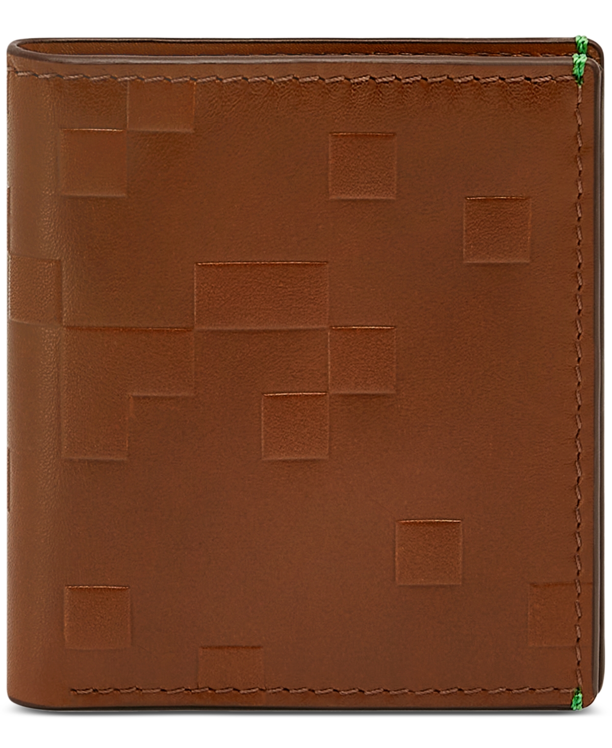 Men's Minecraft Special-Edition Embossed Leather Wallet - Brown