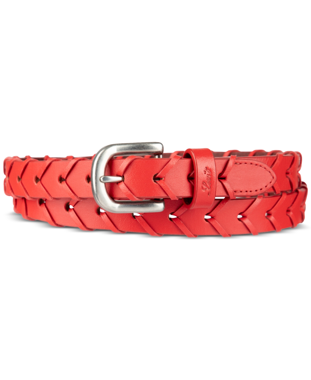 Levi's Women's Fully Adjustable Skinny Braided Genuine Leather Belt