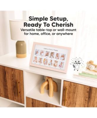 Nova Baby's First Year Photo Frame, 12 Months Newborn Baby Picture Frame, Monthly Birthday Milestone Collage