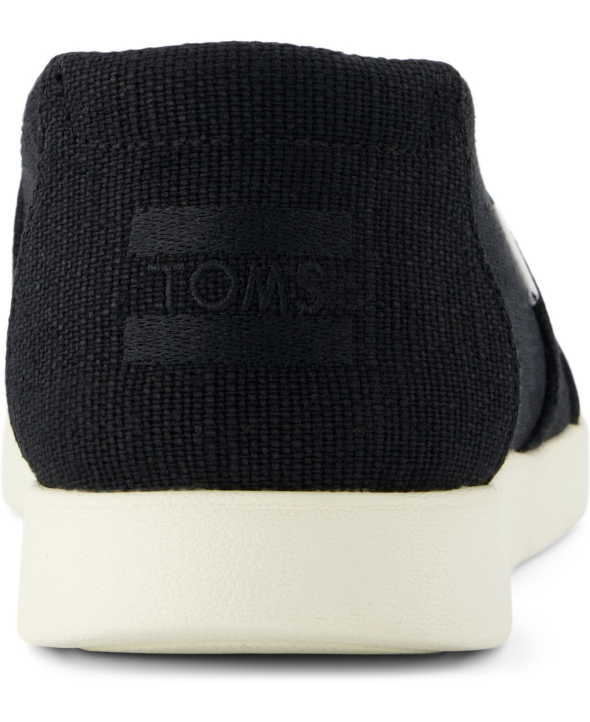 Shop Toms Women's Alpargata Plus Espadrille Almond Toe Flats In Black Heritage Canvas