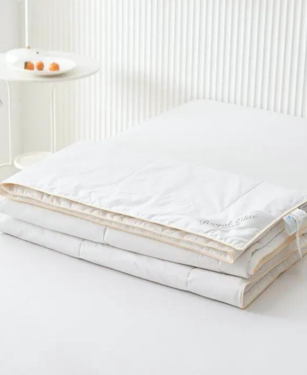Royal Elite Lightweight Silk Comforter, King In White