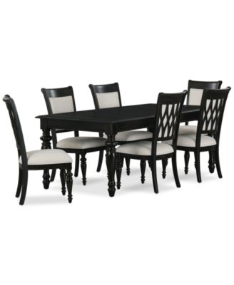 CLOSEOUT! Daria 7-Pc. Dining Set (Rectangular Table & 6 Upholstered Back Side Chairs)