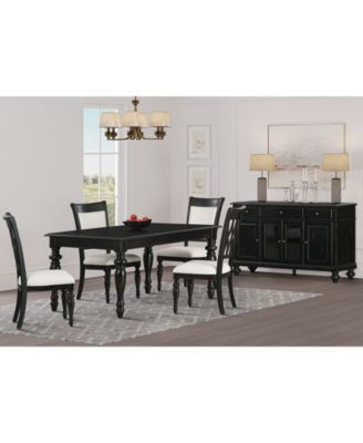 Daria 5-Pc. Dining Set (Rectangular Table & 4 Upholstered Back Side Chairs)