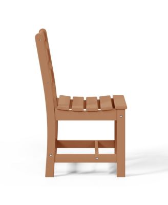 6-Piece Outdoor HDPE Rectangular Patio Dining Table Set with Bench