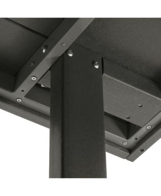 7-Piece HDPE Outdoor Rectangular Patio Dining Table Set with Side Chairs