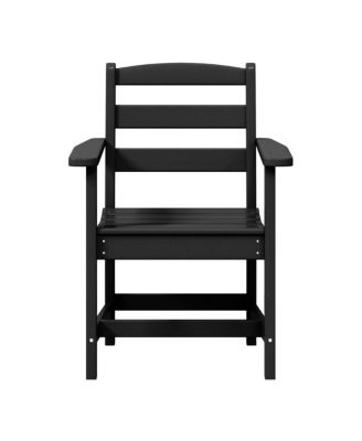 5-Piece HDPE Outdoor Square Patio Dining Table Set with Armchairs