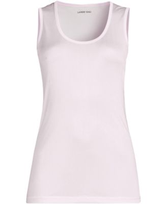 Women's Silk Interlock Tank Top Sleeveless Long Underwear Top