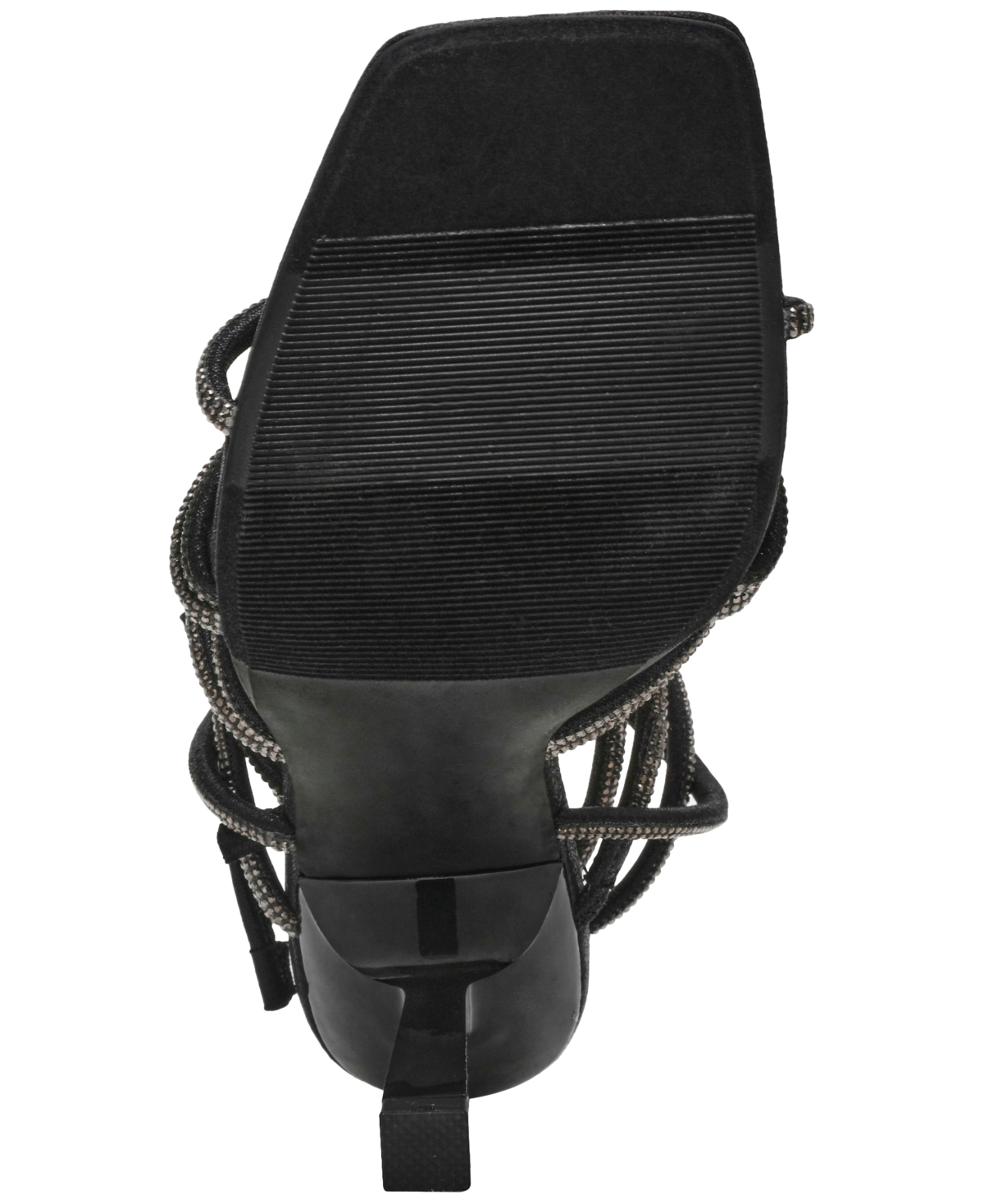 Shop Wild Pair Eross Lace-up Dress Sandals, Created For Macy's In Black Bling
