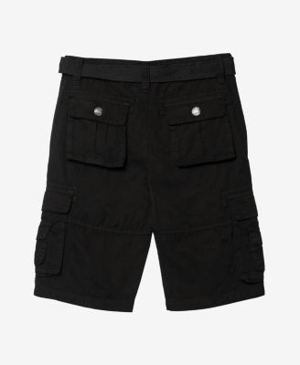 Boy's Belted Twill Cargo Shorts