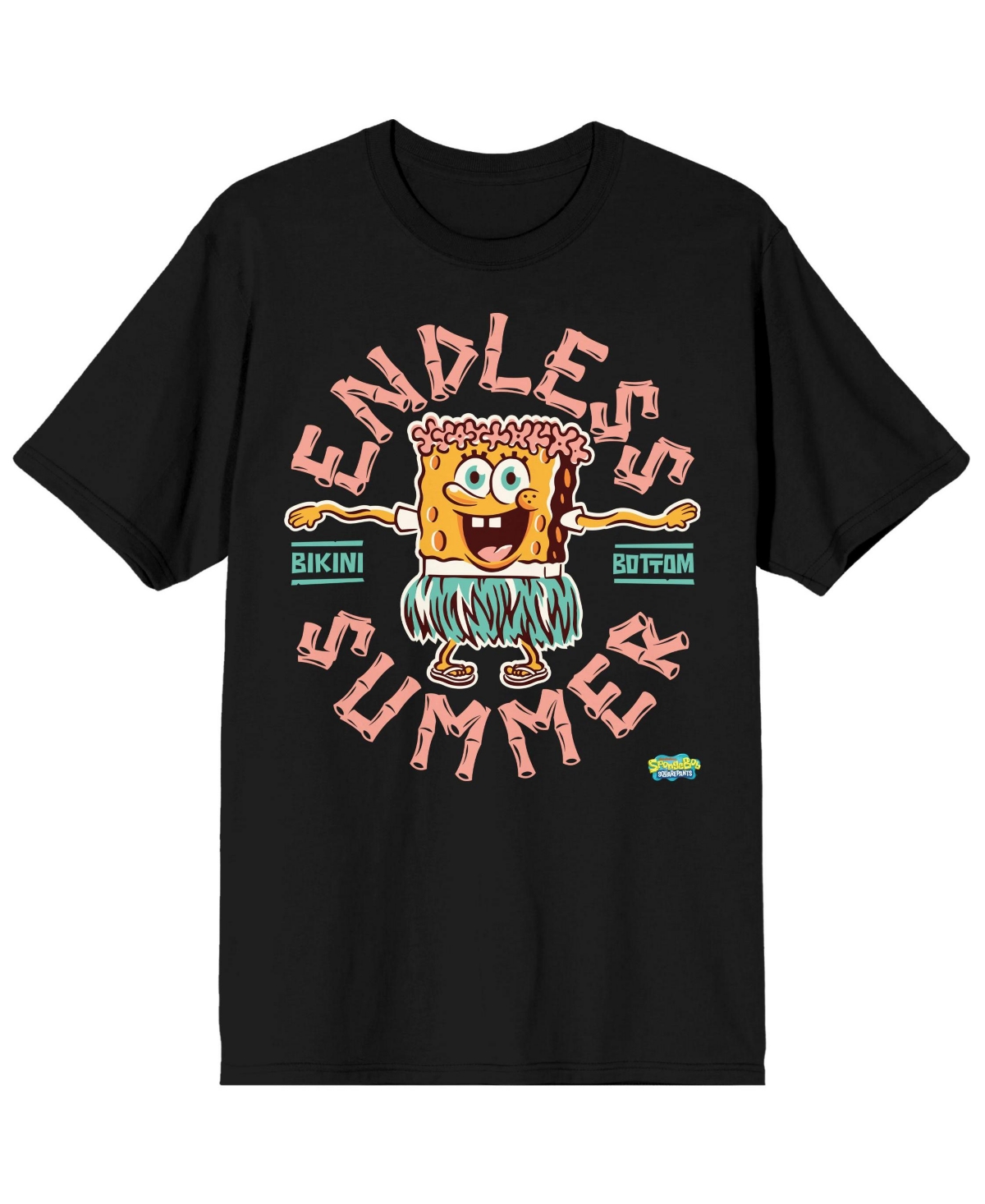 Big & Tall The Hula Dancing Endless Summer Tee-4XL - Black