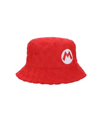 Men's Bros Luigi Logo Green Checkered Bucket Hat