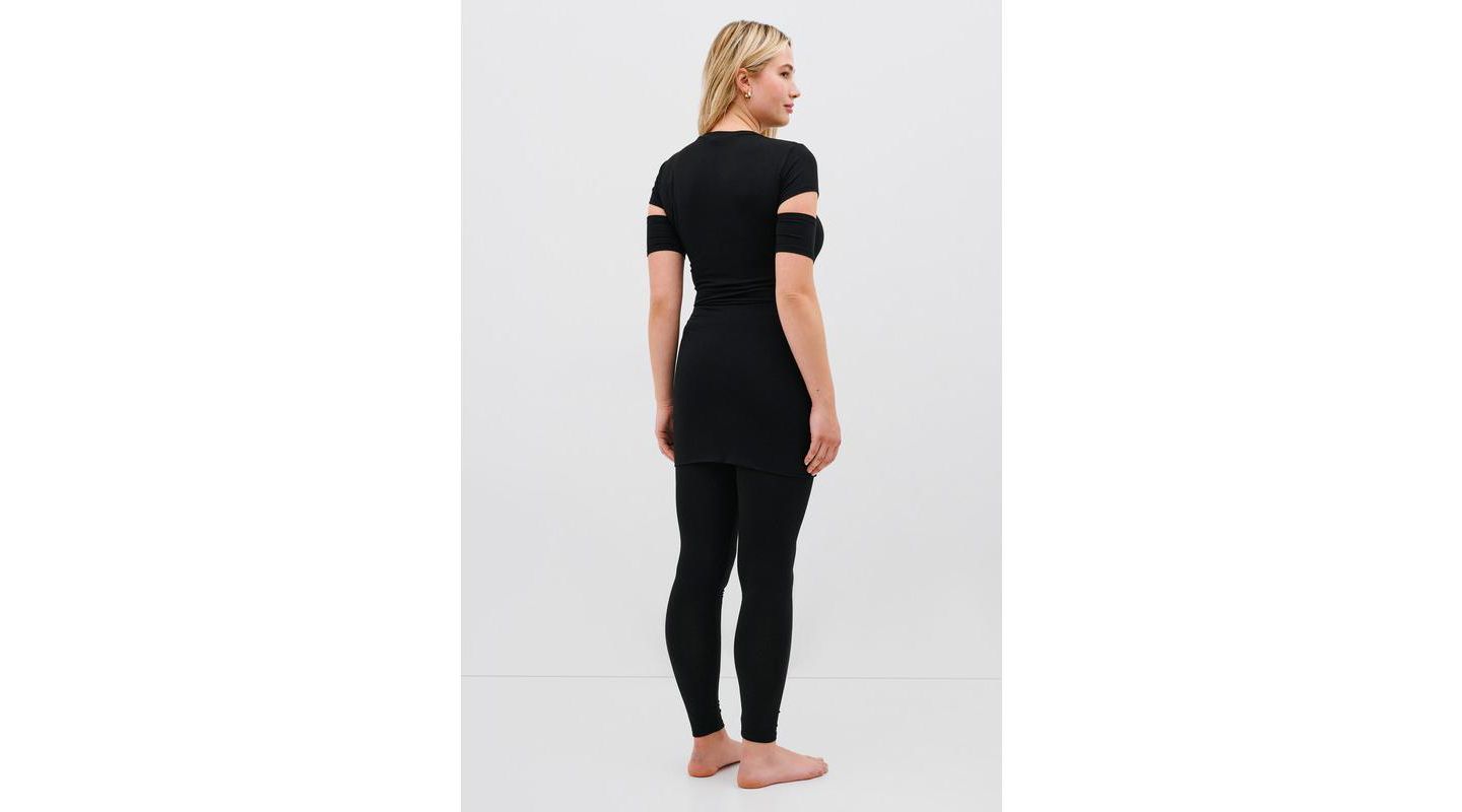 Женские леггинсы Marcella Burke High-Waisted Foldover-Skirt Jersey Leggings, цвет: Чёрный — фото 6