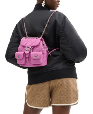 Quilted Tabby Small Leather Backpack 