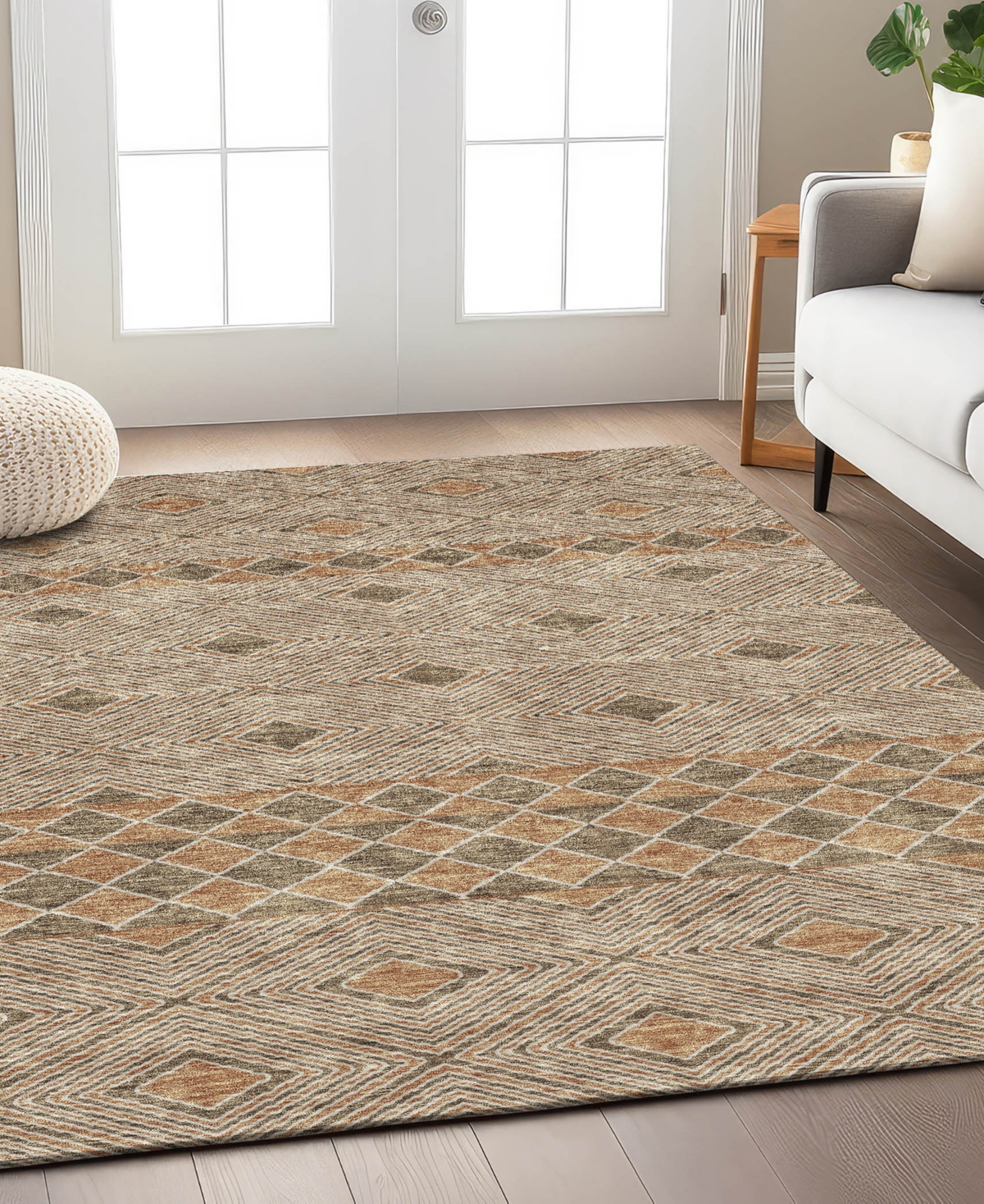Addison Chantille Acn898 2'6"x3'10" Area Rug In Brown