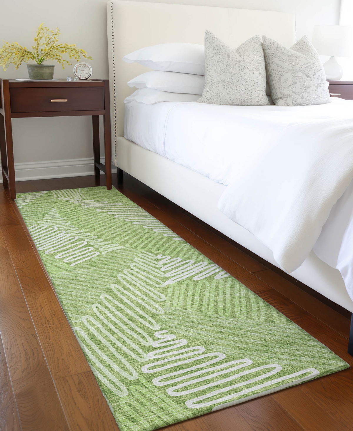 Addison Chantille Acn904 2'3"x7'6" Runner Area Rug In Lime