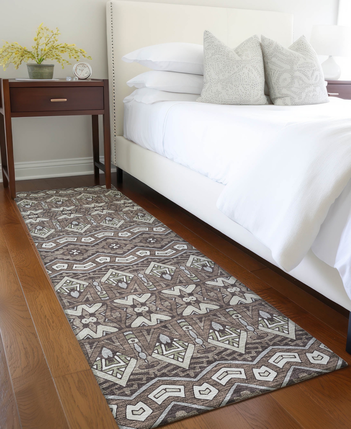 Addison Chantille Acn909 2'3"x7'6" Runner Area Rug In Brown