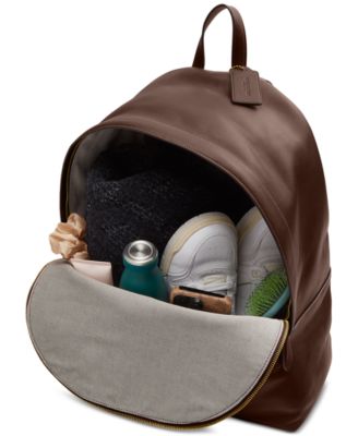 【COACH】Leather Kisslock Large Frame Backpack COACH Kisslock Frame Leather Backpack | Dillard's