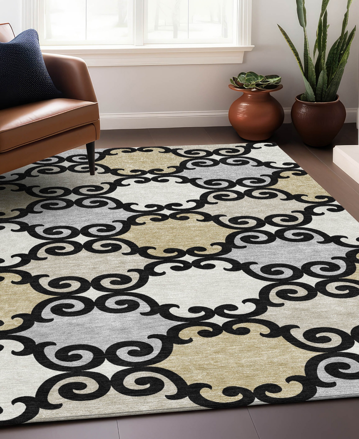 Addison Chantille Acn883 2'6"x3'10" Area Rug In Black