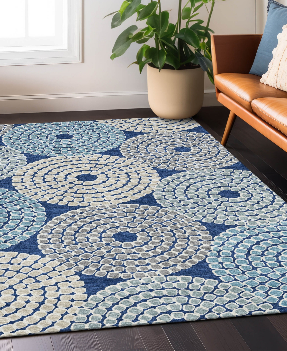 Addison Chantille Acn882 3'x5' Area Rug In Navy