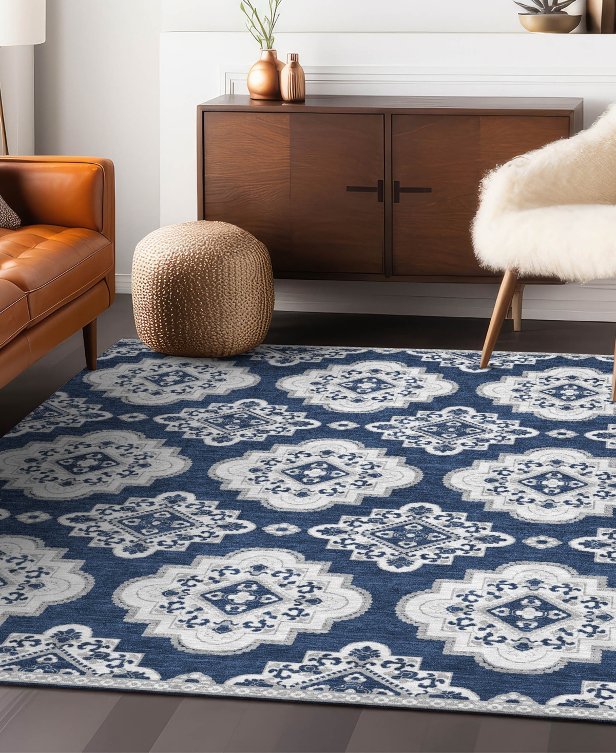 Addison Chantille Acn878 10'x14' Area Rug In Navy