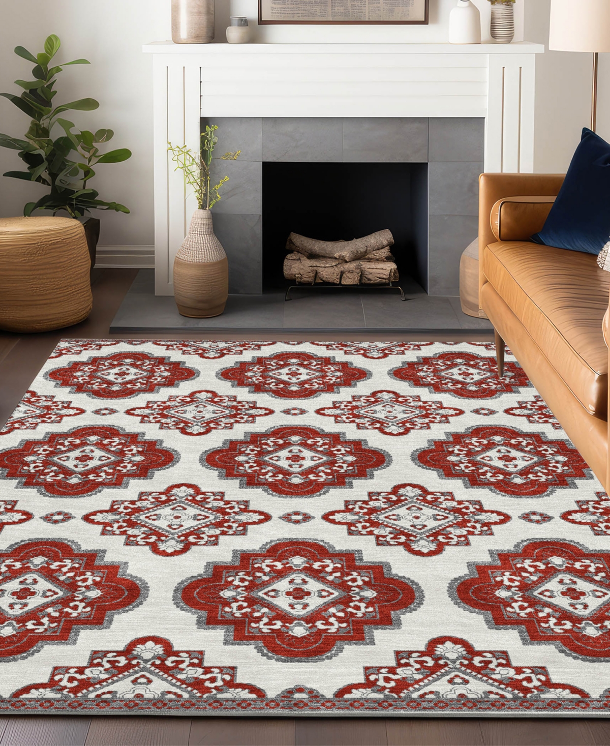 Addison Chantille Acn878 5'x7'6 Area Rug In Red
