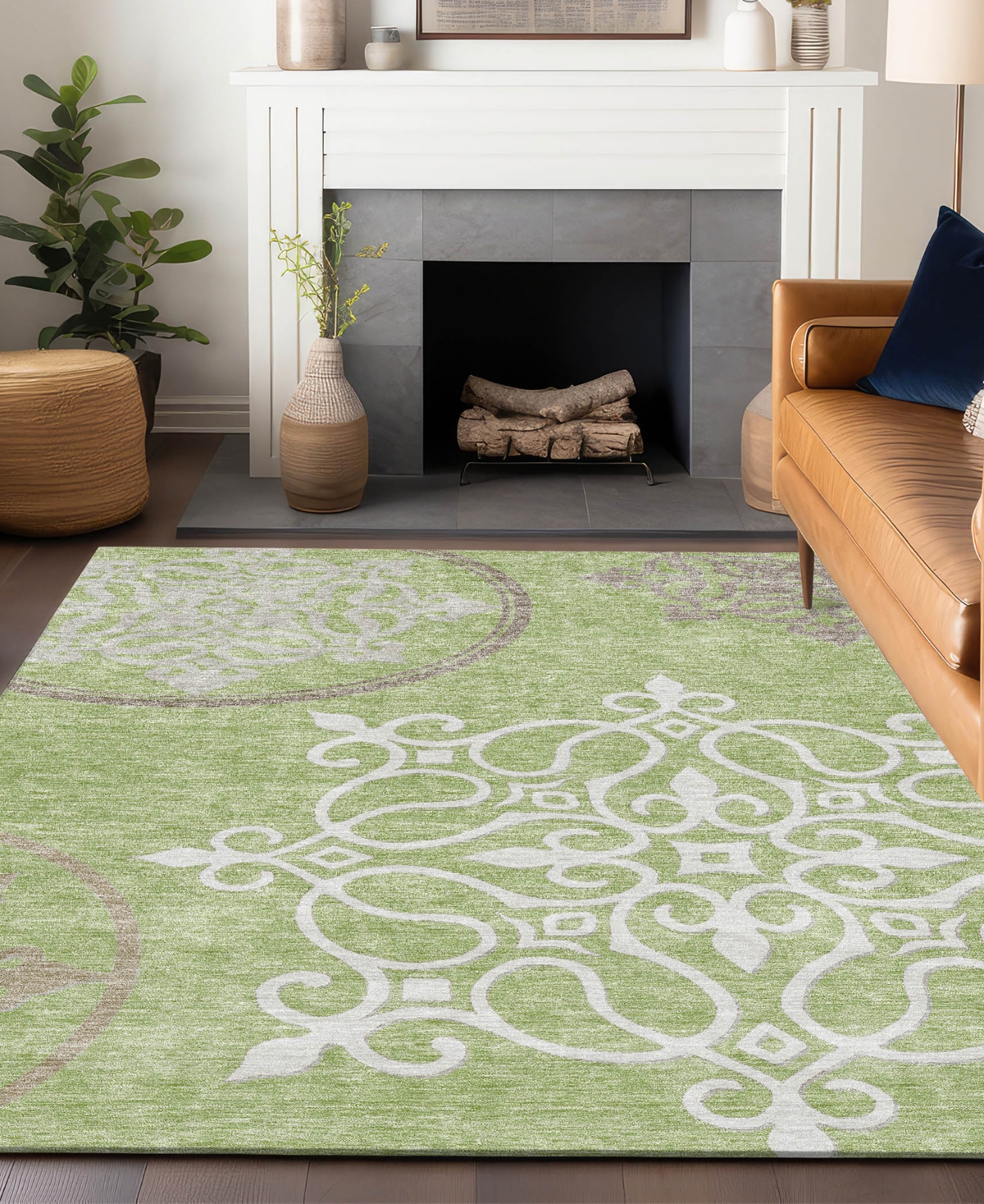 Addison Chantille Acn874 8'x10' Area Rug In Sage