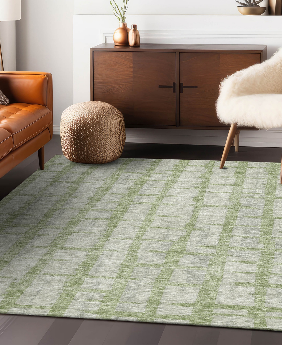 Addison Chantille Acn872 9'x12' Area Rug In Sage