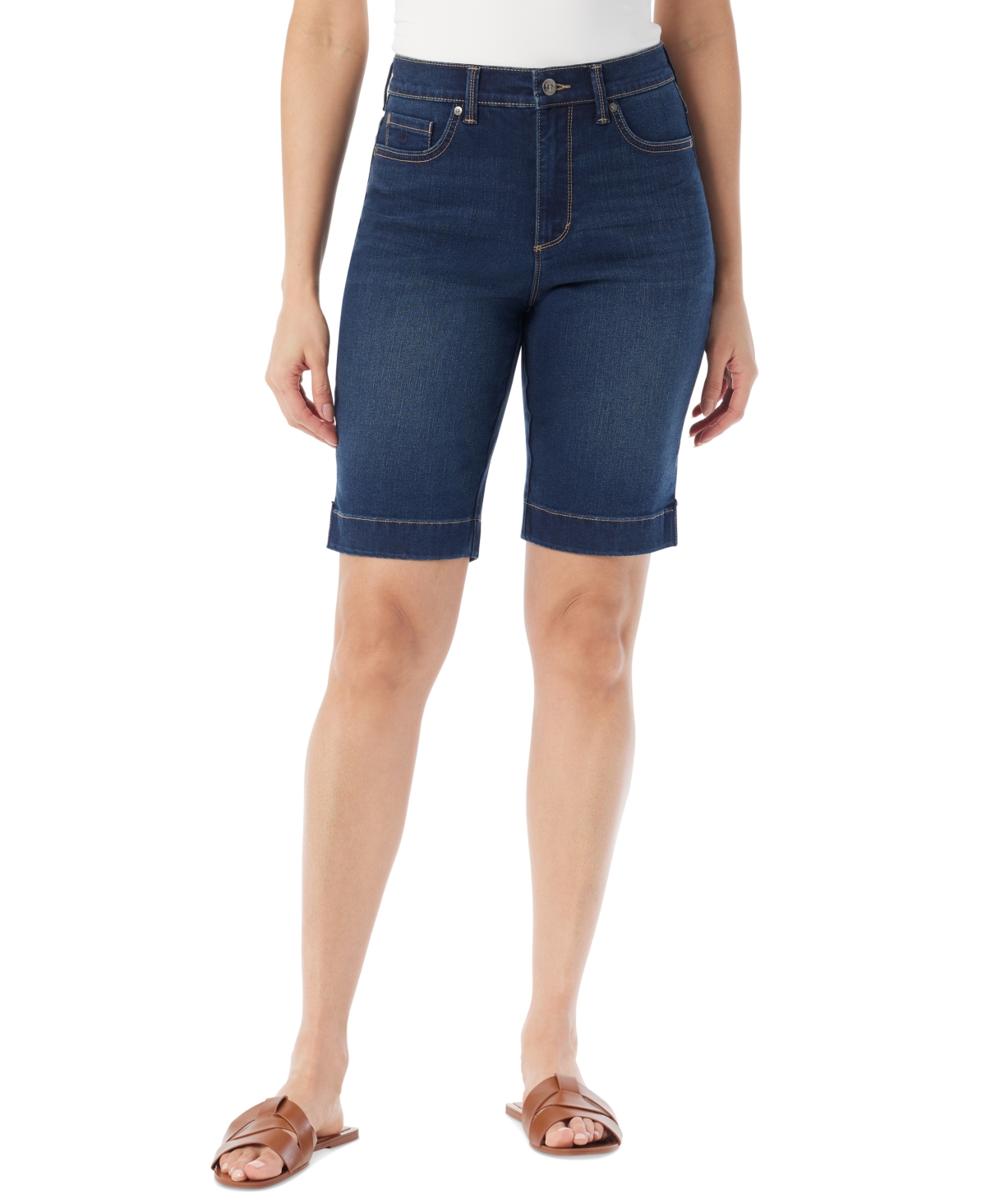 Women's Amanda Denim Bermuda Shorts - Hewlett Wash