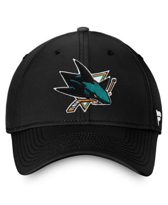 Men's Black San Jose Sharks Core Primary Logo Flex Hat