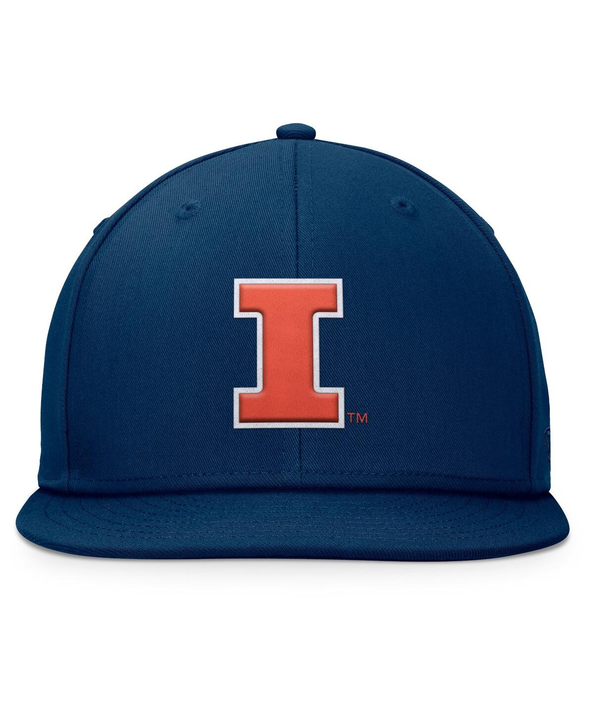 Top Of The World Men's Navy Illinois Fighting Illini Fundamental Snapback Hat In Navy