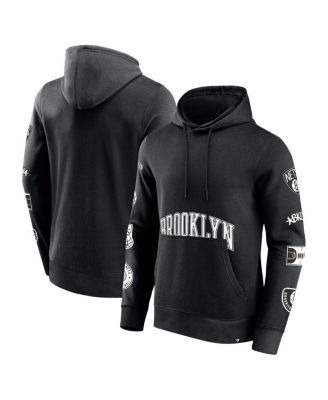 Fanatics - Men's Black Brooklyn Nets Home Court Pullover Hoodie