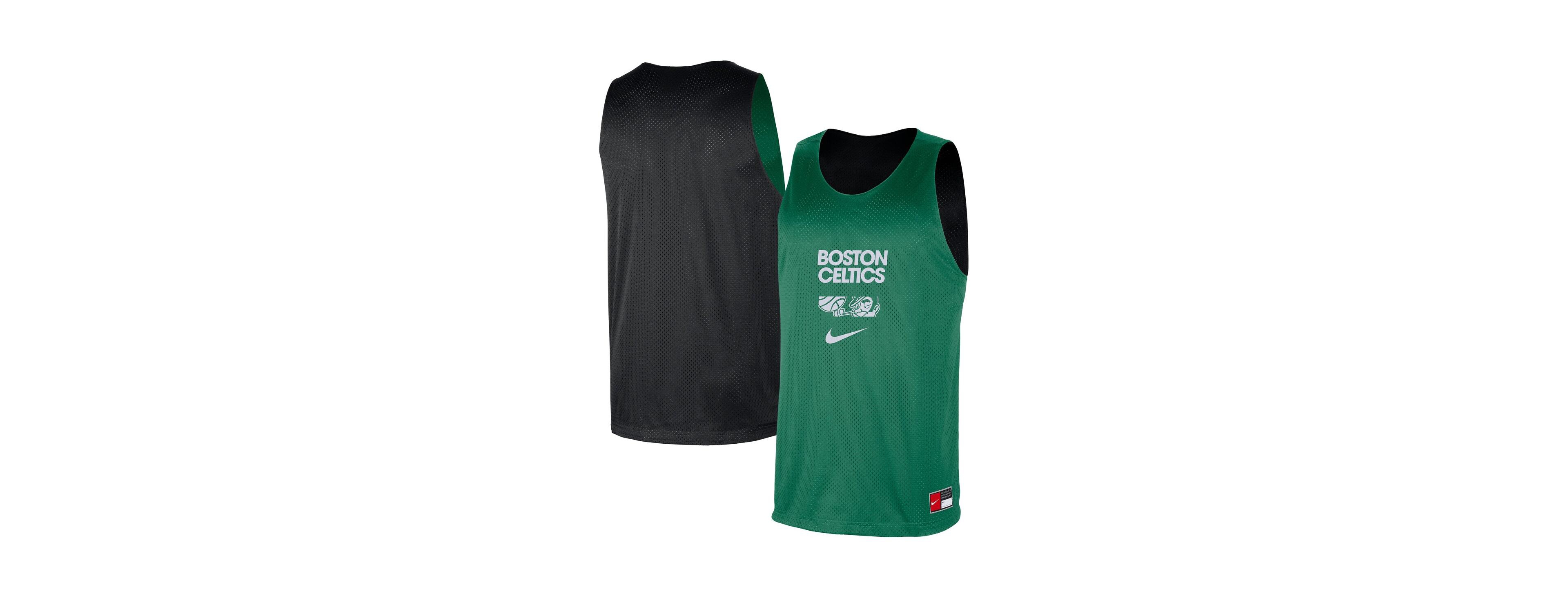 Nike Men's Kelly Green/Black Boston Celtics Courtside Reversible Mesh Practice Jersey