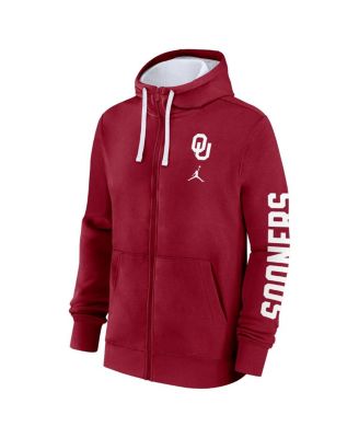 Men's Crimson Oklahoma Sooners Primetime Primary Mascot Full-Zip Hoodie