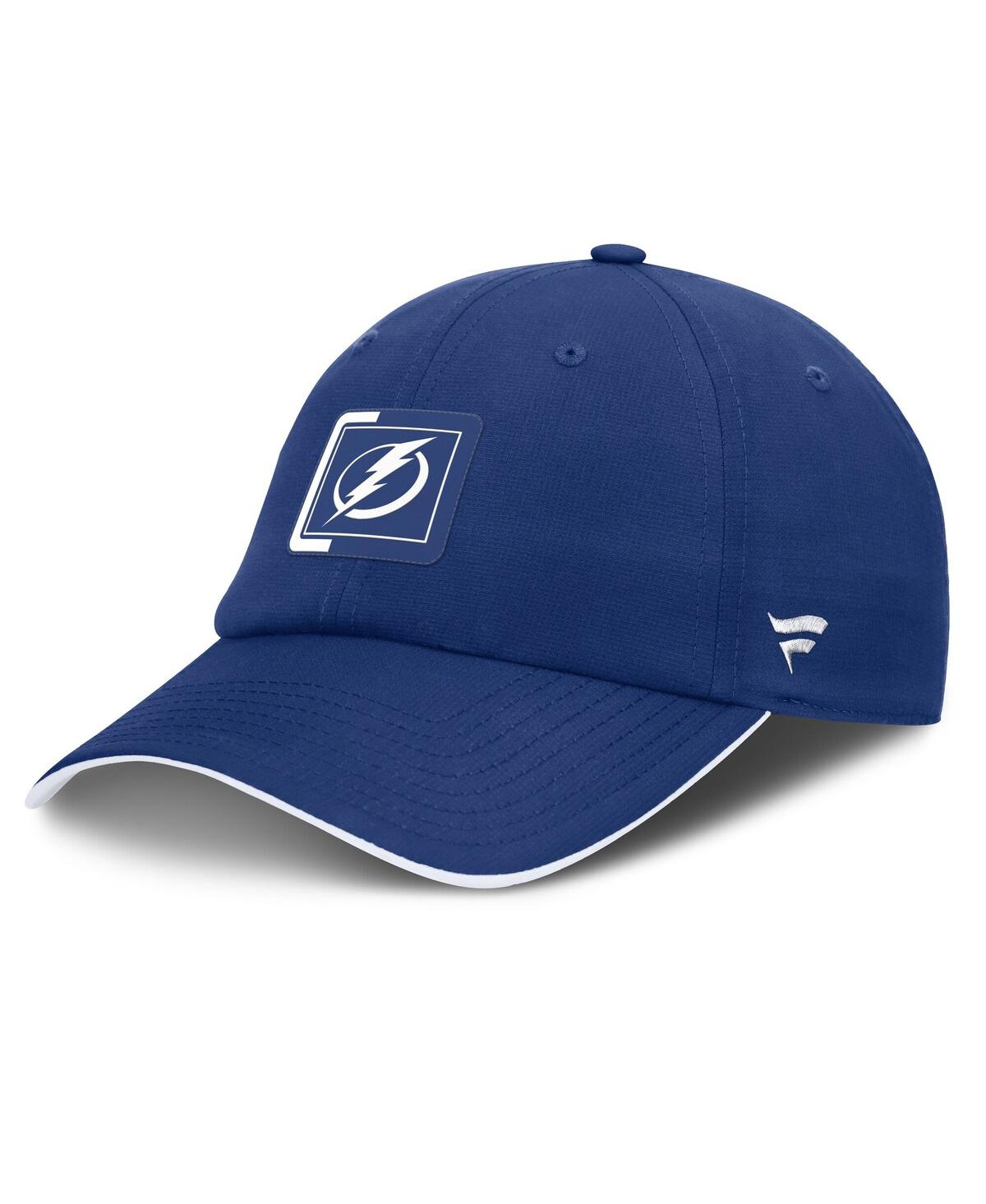 Fanatics Men's Blue/white Tampa Bay Lightning Authentic Pro Ripstop Adjustable Hat In Blue,white
