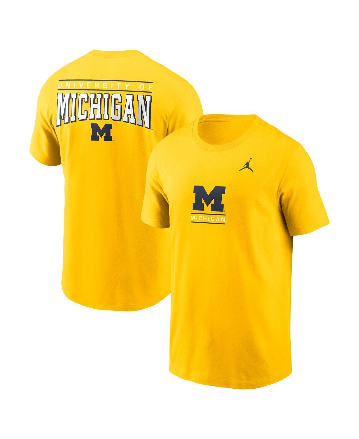 Men's Maize Michigan Wolverines 2-Hit T-Shirt - Maize