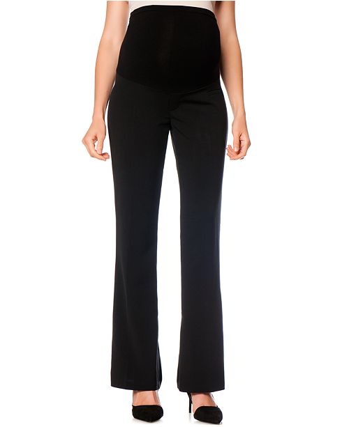 Motherhood Maternity Petite Flared Stretch Dress Pants & Reviews