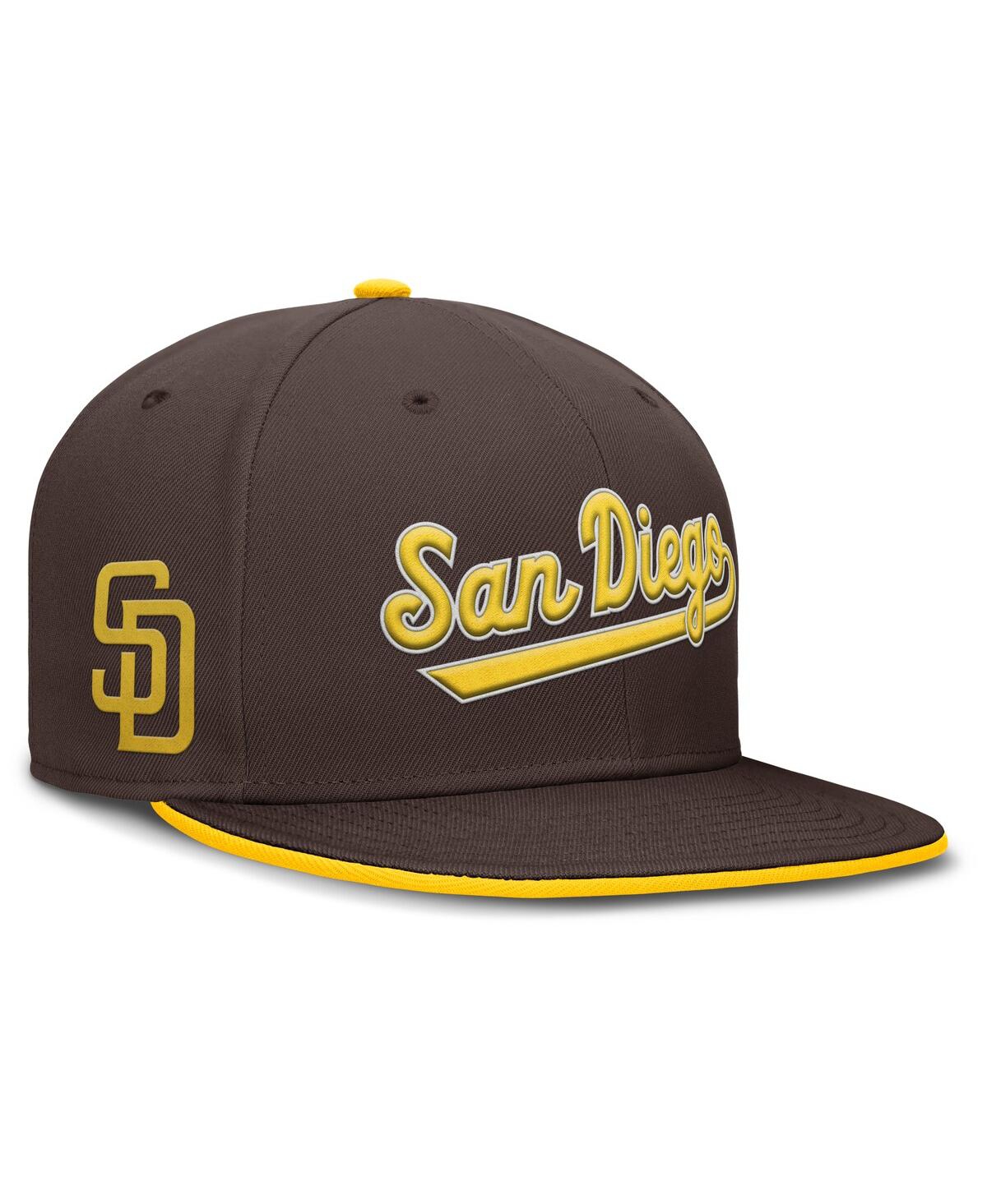 Nike Men's Brown San Diego Padres True Performance Fitted Hat In Brown
