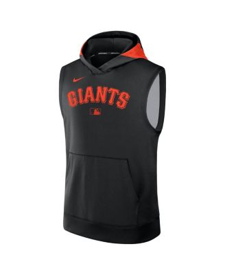 Men's Black San Francisco Giants Authentic Collection Performance Sleeveless Pullover Hoodie