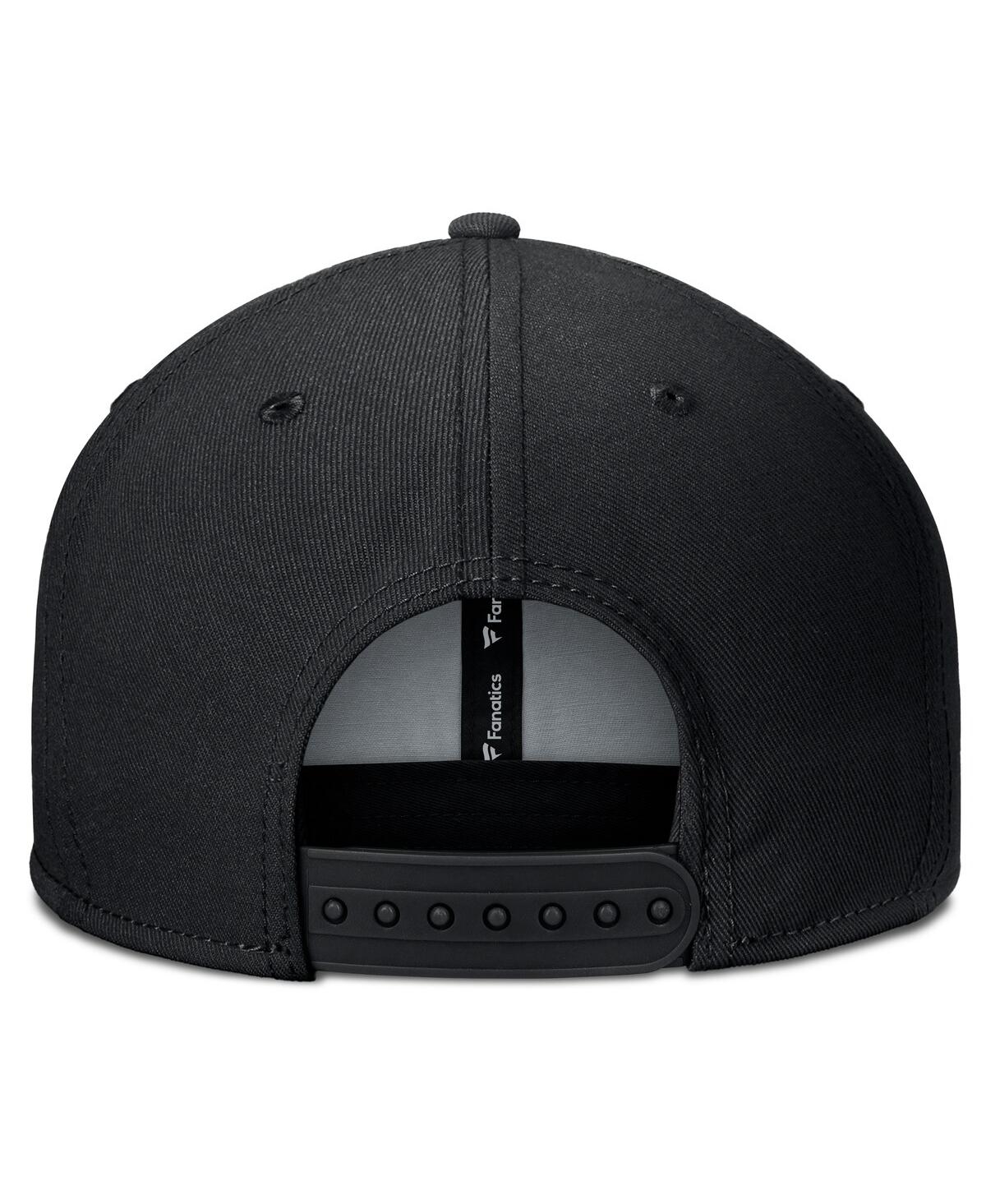 Fanatics Men's Black Los Angeles Kings Gino Flat Brim Snapback Hat In Black