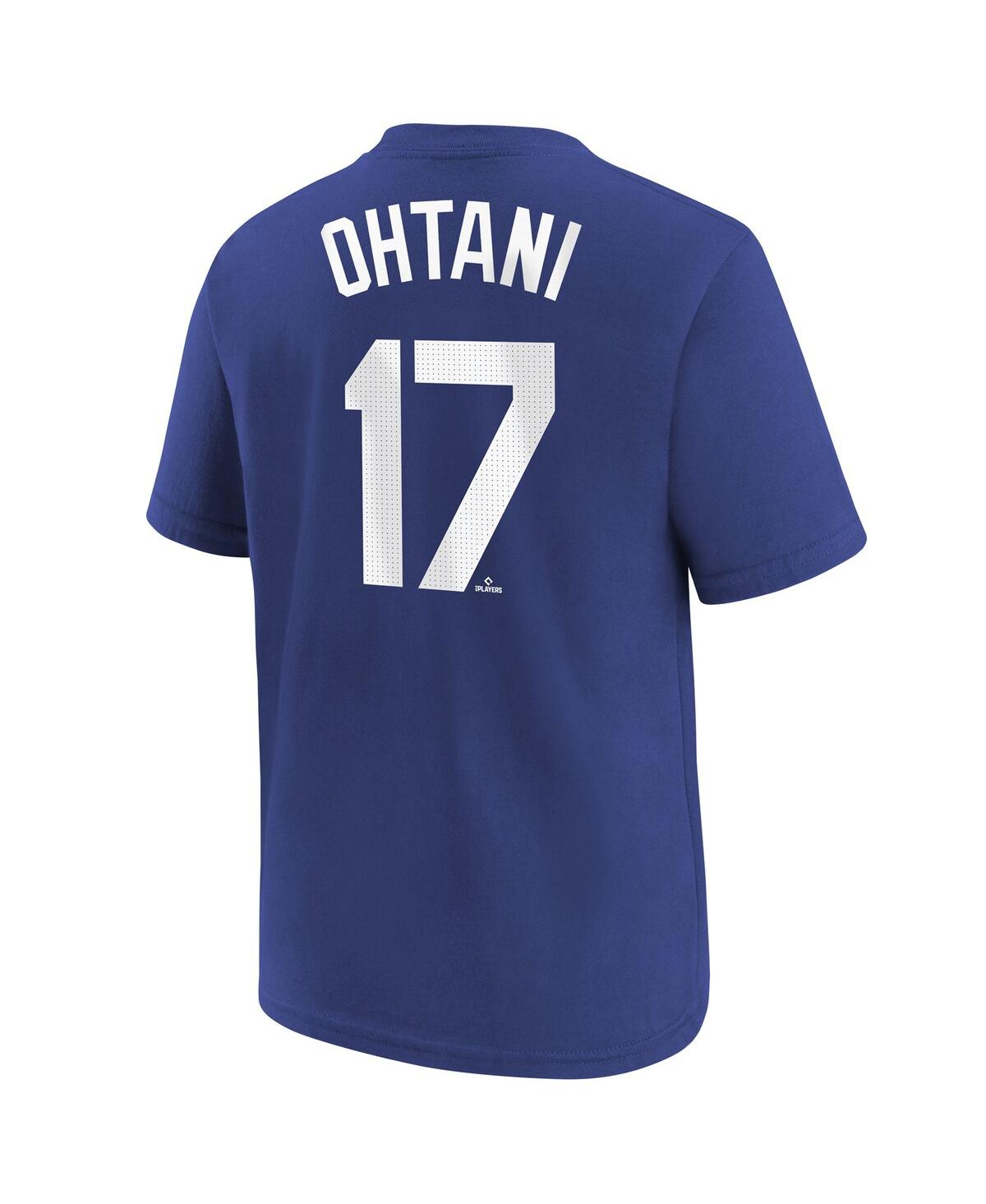 Nike Big Boys And Girls Shohei Ohtani Royal Los Angeles Dodgers Name Number T-shirt In Royal