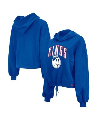 New Era - Women's Blue Sacramento Kings 2024/25 City Edition Cropped Pullover Hoodie