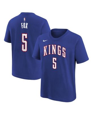 Nike - Big Boys and Girls De'Aaron Fox Blue Sacramento Kings 2024/25 City Edition Name Number T-shirt