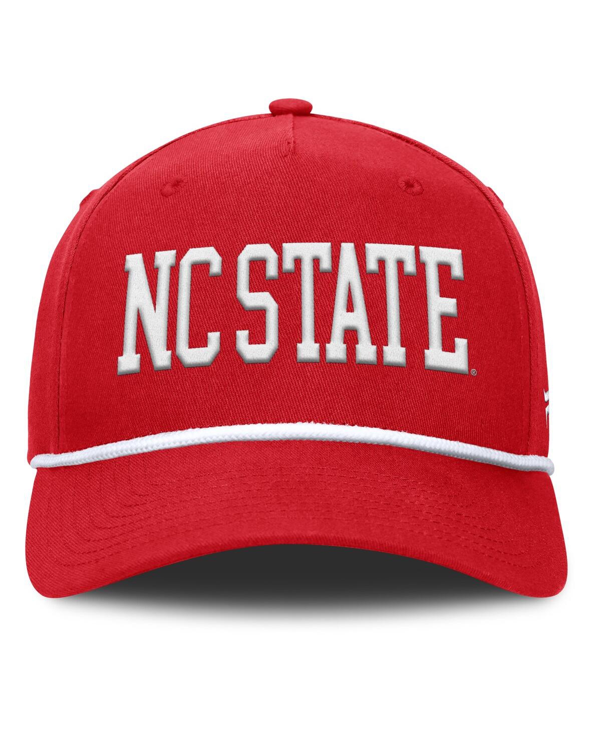 Fanatics Men's Red Nc State Wolfpack Foul Ball Rope Adjustable Hat In Red