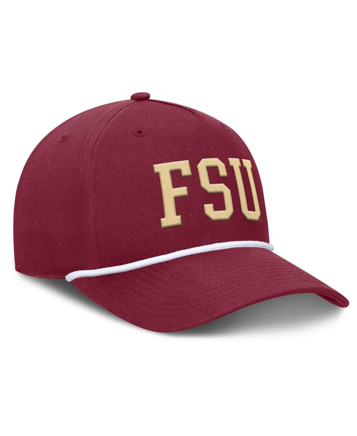 Fanatics Men's Garnet Florida State Seminoles Foul Ball Rope Adjustable Hat In Garnet