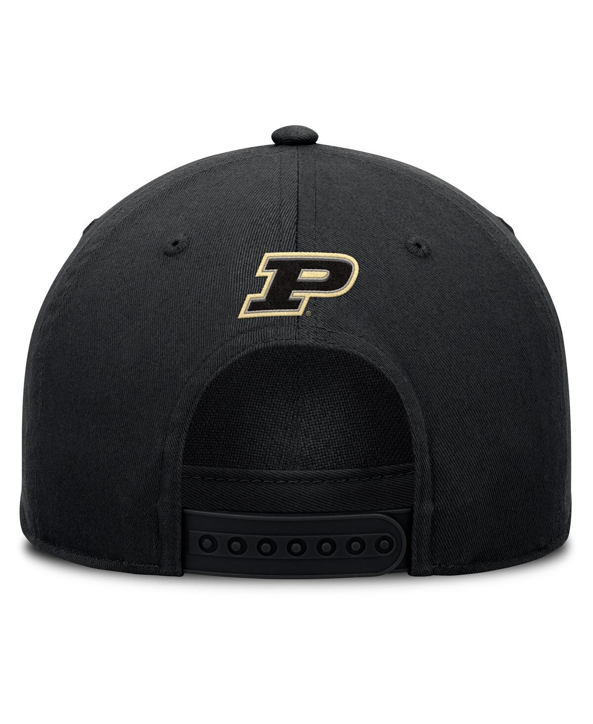 Fanatics Men's Black Purdue Boilermakers Foul Ball Rope Adjustable Hat In Black