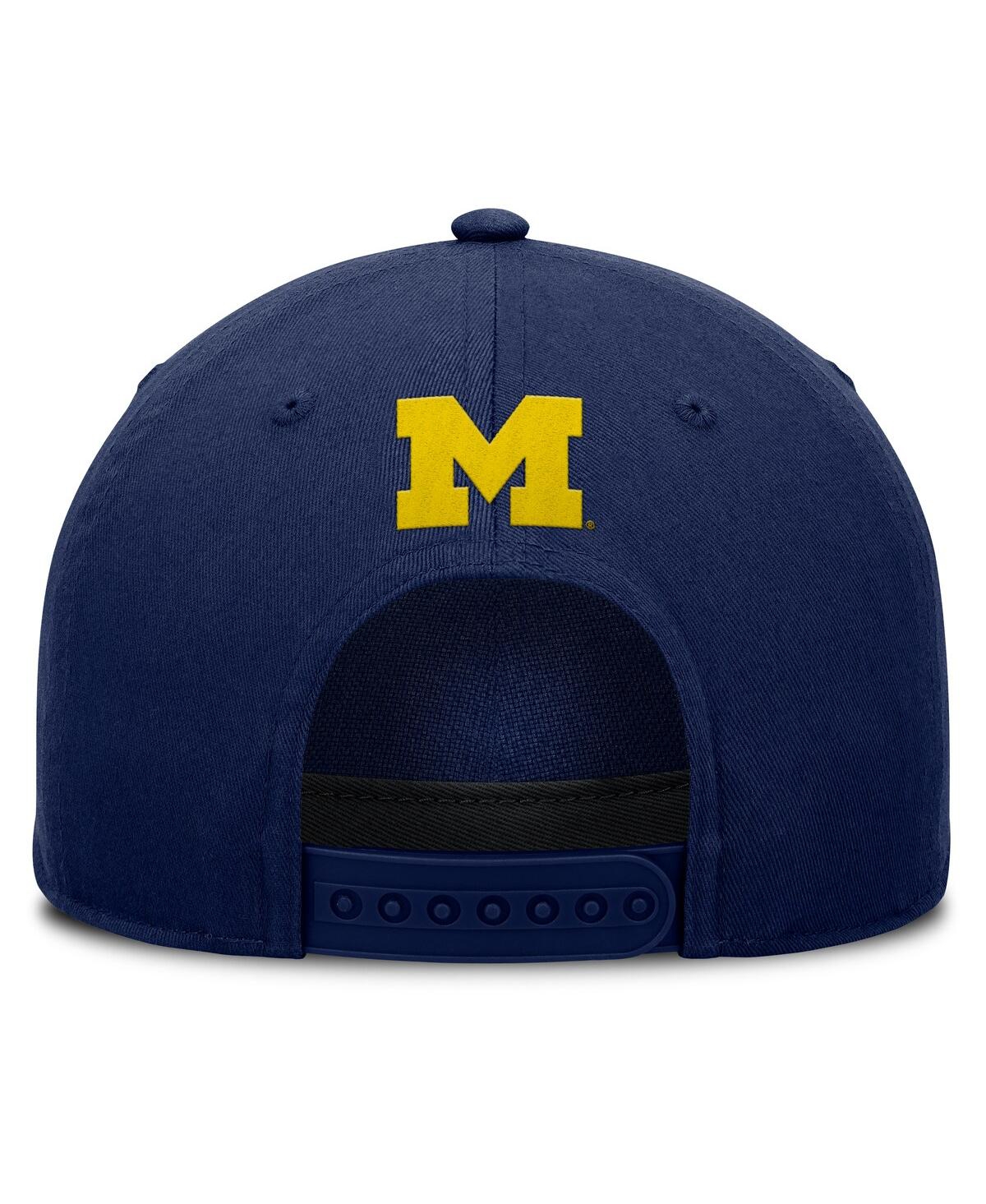 Fanatics Men's Navy Michigan Wolverines Foul Ball Rope Adjustable Hat In Navy