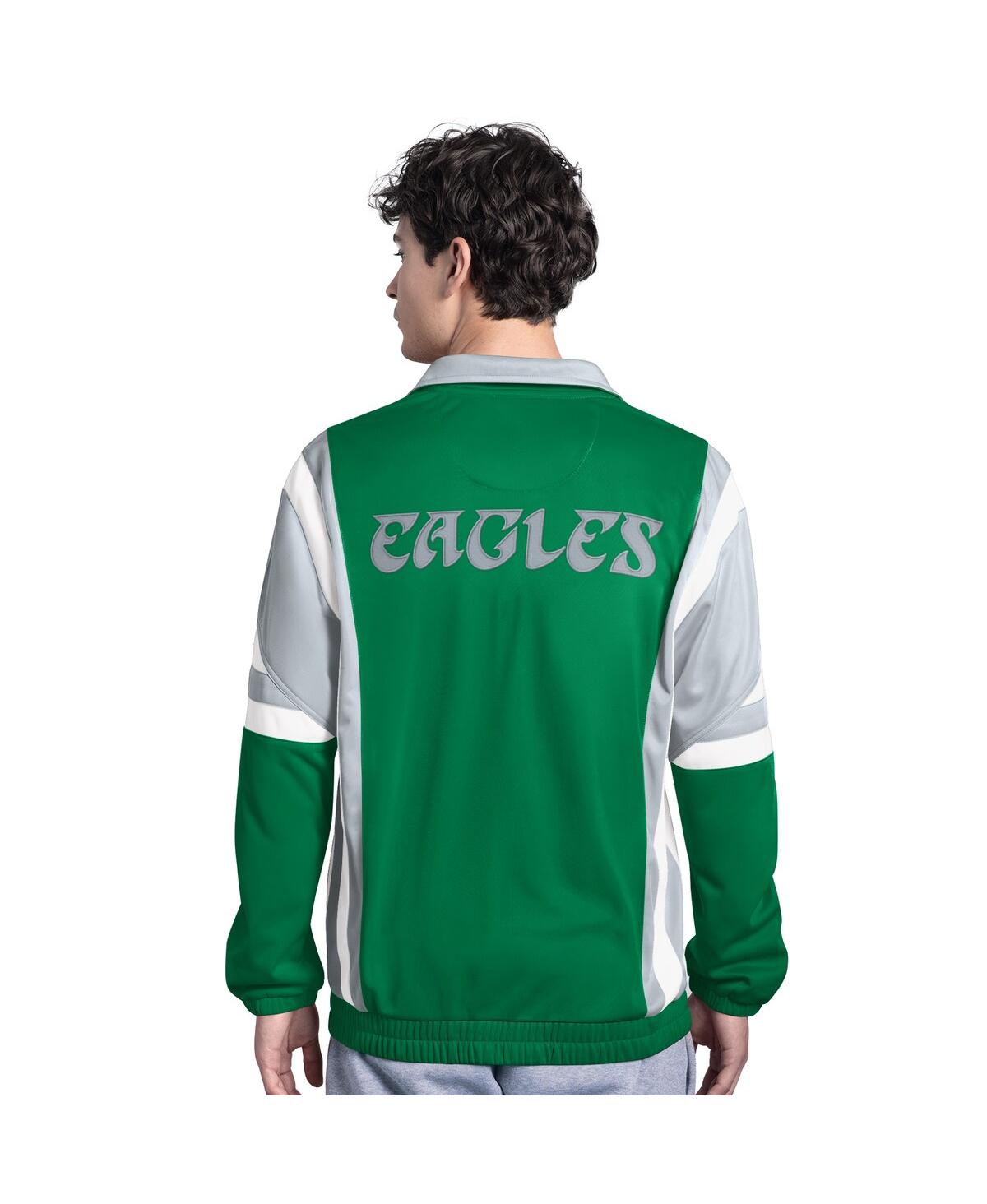 Starter Men's Green Philadelphia Eagles Contender Vintage Logo Full-zip Track Jacket In Green