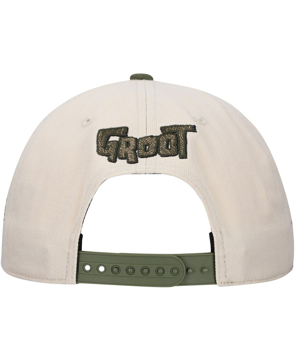 Lids Men's Cream Guardians Of The Galaxy Groot A-frame Adjustable Hat In Cream