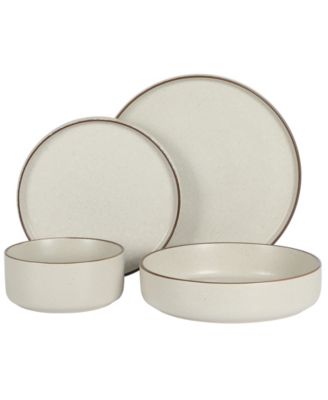 Gelston Stoneware Matte Reactive Glaze 16 Pc. Dinnerware Set, Service for 4